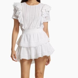 Love Shack Fancy Natasha dress white